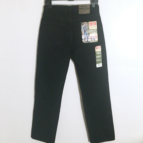 wrangler black jeans regular fit